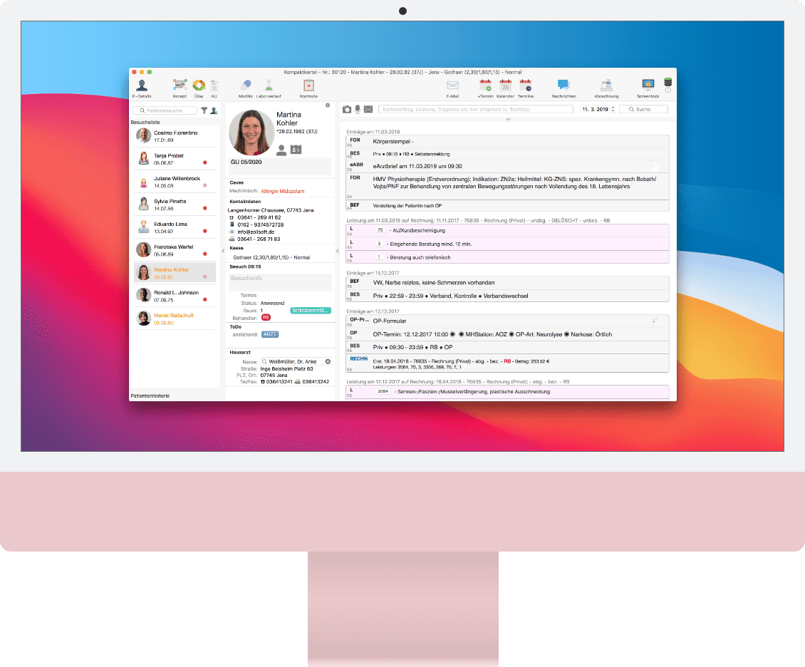 tomedo-praxissoftware-iMac-m1