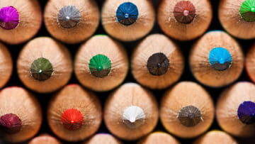 bunte Stifte als Nahaufnahme